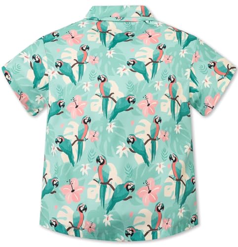 Image of Betusline Girls' and Womens' Hawaiian Shirt Blouse Button Down Beach Shirts