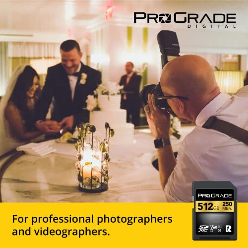 Image of Prograde Digital SD UHS-II 512GB Card V60 -Up to 130MB /s Write Speed and 250 MB /s Read Speed | for Professional Vloggers, Filmmakers, Photographers & Content Curators