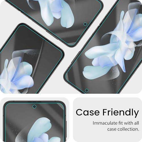 Image of ArmourPro Screen Protector for Samsung Galaxy Z Flip 4, Premium Ultra Thin TPU Front Membrane Guard, Bubble-Free, Edge to Edge Coverage, Fingerprint Friendly | Crystal Clear, 1 Pack