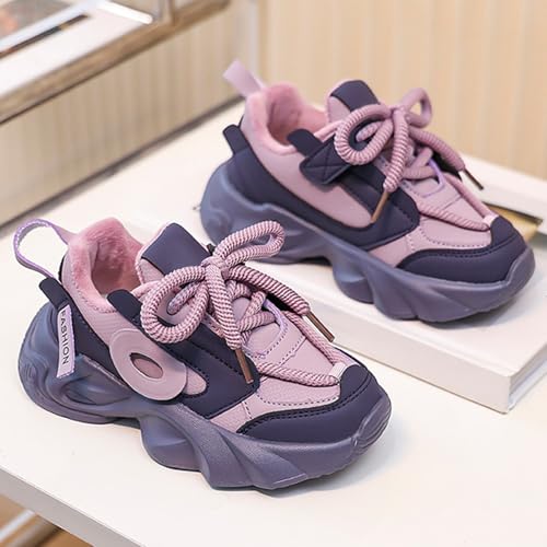 Boys Girls Athletic Sneakers Lace-Up Non-Slip Running Shoes Low Top Sports Hiking Walking Outdoor Fashion Shoes3