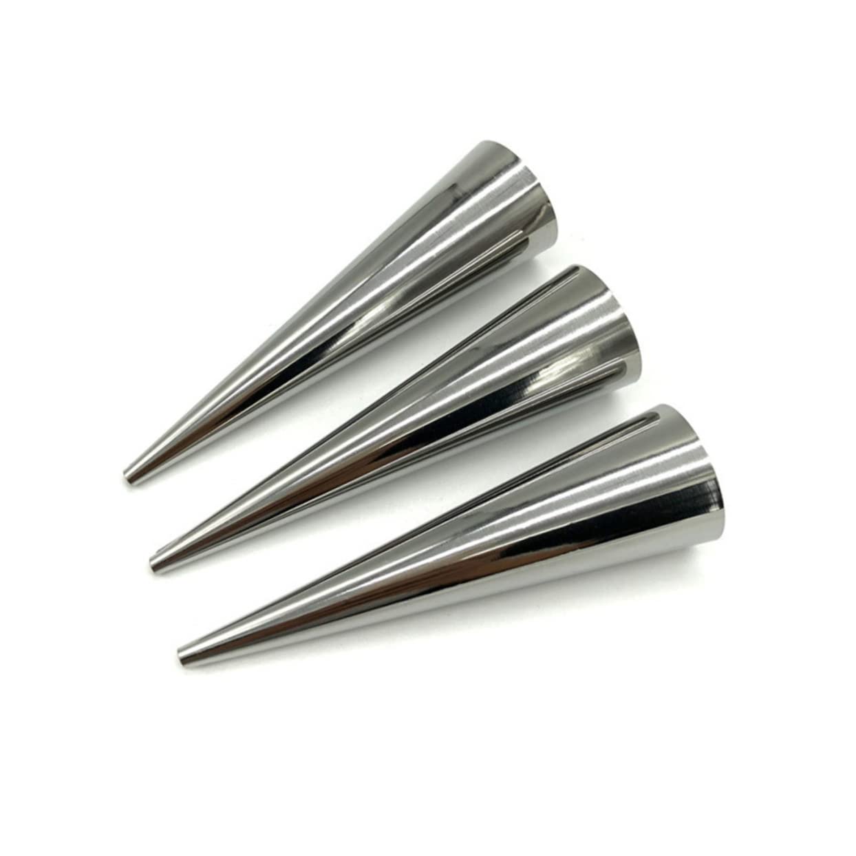 NAMOARLY 18pcs Stainless Steel Croissant Molds Reusable Pastry Cream Horn Baking Tools for Croissants and Desserts and Baking