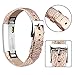 Vancle Fitbit Alta (HR) Band / Fitbit Alta HR 2017 Leather Wristband Adjustable Replacement Accessories Strap with Buckle for Fit bit Alta (Rose Gold)