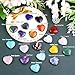 UU UNIHOM 20PCS Natural Crystals Hearts Gemstones Love Stones Set Bulk Rocks Polished Thumb Rose Quartz Pocket Gemstones for Chakra Reiki Balancing Love Mother's Day Bulk Gifts Women Men 0.8 Inch