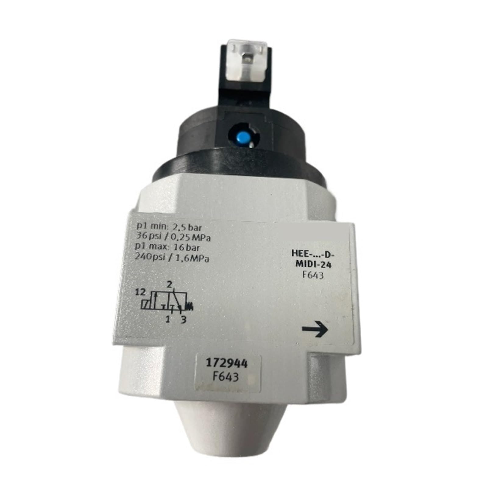 Soft Start On-Off Valve HEE-1/2-D-MIDI-24 172944 for Industry, Manufacturing