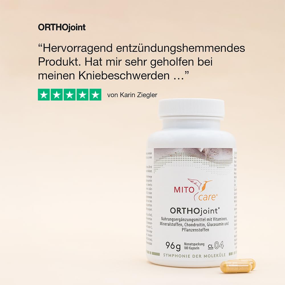 MITOcare ORTHOjoint - Vitamin Komplex mit Selen unterstützt die Kollagenbildung - Gelenkkapseln mit Selen und Mangan, Zink und Vitaminen - Vorratspack mit 180 Kapseln, ausreichend für einen Monat
