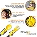 Dinneractive Utensil Set for Kids – Construction Themed Toddler Forks and Spoons, Toddler Utensils – 2-Piece Set – Yellow Construction Utensils For Toddlers - Loader & Tractor Toddler Spoons and Forks