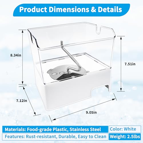 Image of Upgraded WPW10347093 W10347093 Removable Ice Bin Assembly Replacement for W10347100 Ice Container, Compatible with Whirlpool Refrigerator Ice Maker, Fits WRF736SDAM14, WRF736SDAM13 Ice Bucket