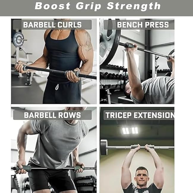 Angled Barbell Grips - Anti-Slip Ergonomic Grips to Reduce Joint Pressure, Angleds Barbells Grip for Bench Press for Biceps Triceps and Forearm Dumbbell Grip for Arm Training