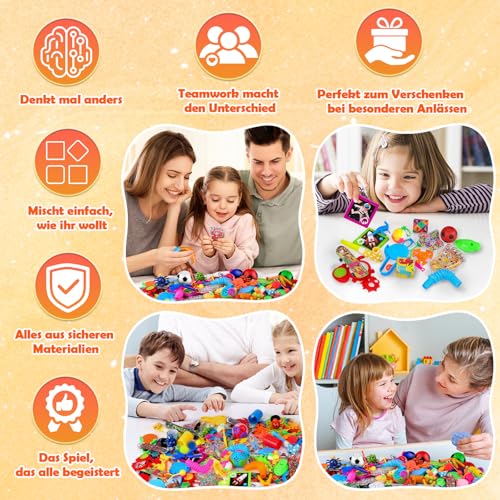 nicknack 116Stück Mitgebsel Kindergeburtstag, Geburtstag Gastgeschenke Mitbringsel, Give Aways Gastgeschenk Kindergeburtstag Wundertüte, Spielzeug kleine Geschenke für Kinder Jungen Mädchen