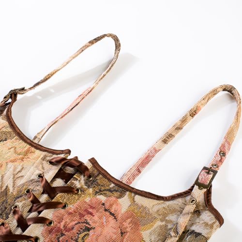 Image of Scarlet Darkness Corset Belt for Women Floral Renaissance Underbust Corset