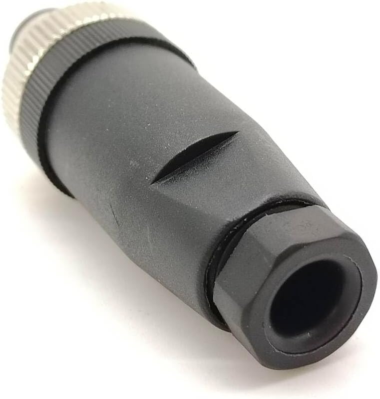 Elecbee 10pcs M12 3 Pin Male Connector A-Code Field Installable Screw Termination for 22AWG 0.34mm² Cable
