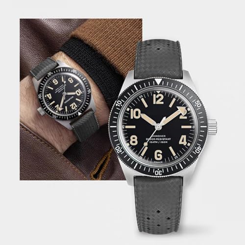 Image of FKM Rubber Watch Bands Tropical Style Quick Release Fluororubber Watch Strap 18mm 20mm 22mm Universal Soft Breathable Durable Sporty FKM Rubber Replacement Band Strap for Men Women