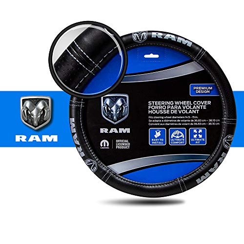 Plasticolor 006697R25 Ram Deluxe Elite Steering Wheel Cover - Gray Logo - Image 3