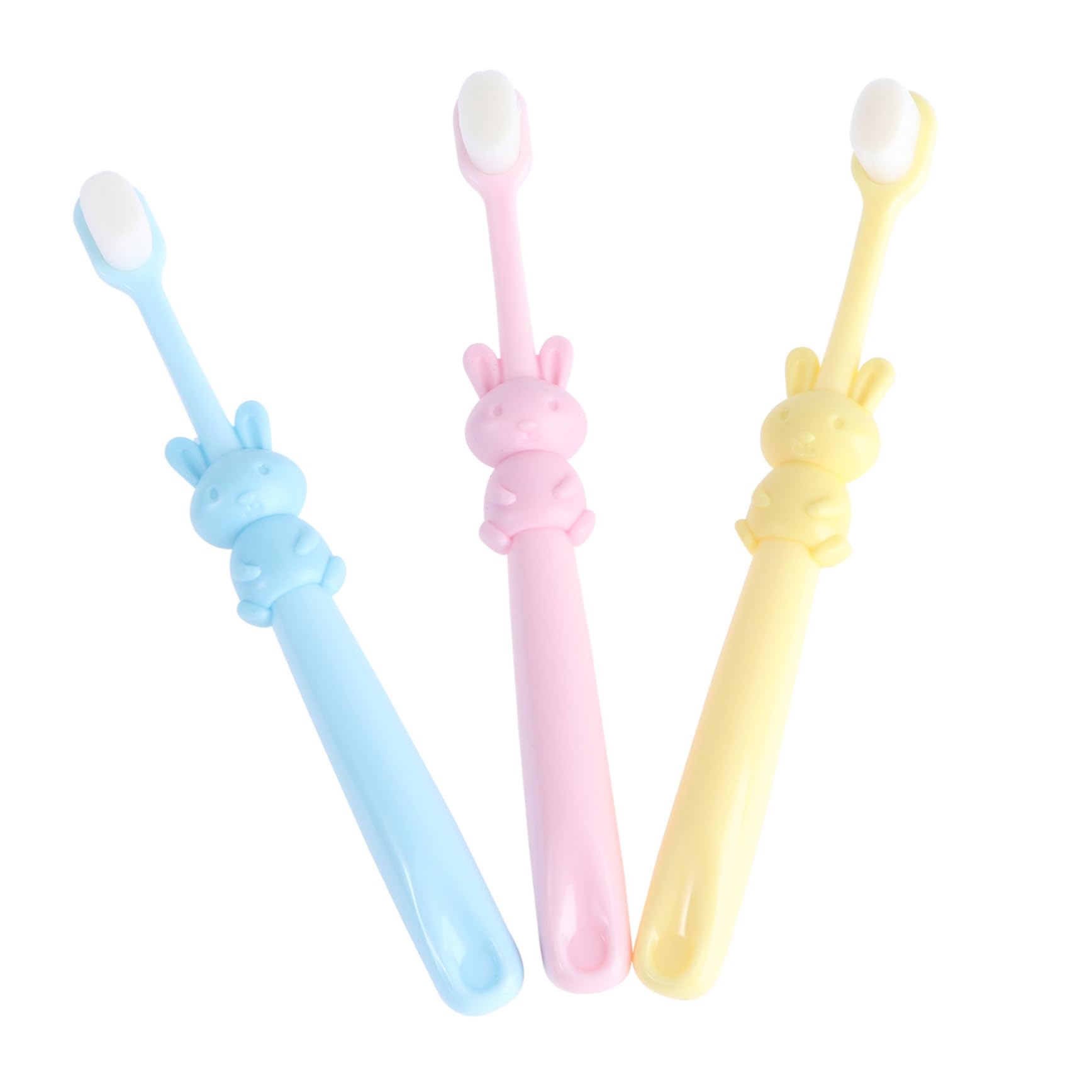 PartyKindom Cartoon Tooth Brush Set 3pcs Boys and Girls Toothbrushes Timer Manual Toothbrush for Oral Care