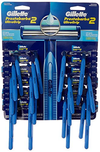 Aparelho Barbear Prestobarba Ultragrip Cartela, Azul, Gillete, 24 unidades