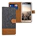 Produktbild kwmobile Samsung Galaxy J3 (2016) DUOS Hülle - Kunstleder Wallet Case für Samsung Galaxy J3 (2016) DUOS mit Kartenfächern und Stand - Anthrazit Braun