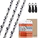Savior 3-Pack Chainsaw Chain for 12 Inch Bar, 44 Links, .043" Gauge, 3/8" LP, Low-Kickback Chains for Stihl MS170 MS171 MSE170 MS192T and More