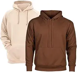 Kit Moletom Masculino Blusa Masculina Canguru sem Ziper com Capuz Liso Flanelado Básico Unissex