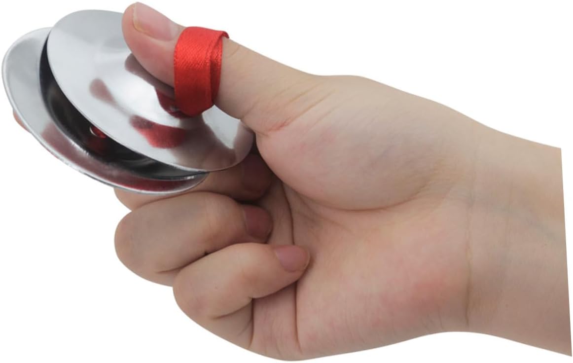 Mini Finger Cymbals 1 Pair Musical Percussion for Dancer Party image 4