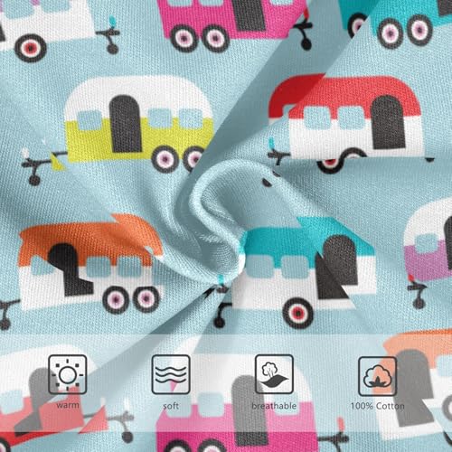 Boys' Exclusive Briefs Toddler Underwear 95% Combed Cotton Boxerbriefs 2T Camper Van Bus Pattern Cars 493