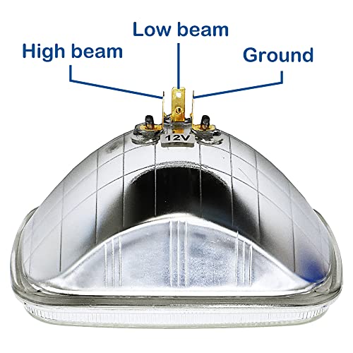 Jeefho H6054 Super Vision Crystal Headlight, Halogen Sealed Beam Headlight, (7“Square,200Mm), Replaces# H6054 #TOP6