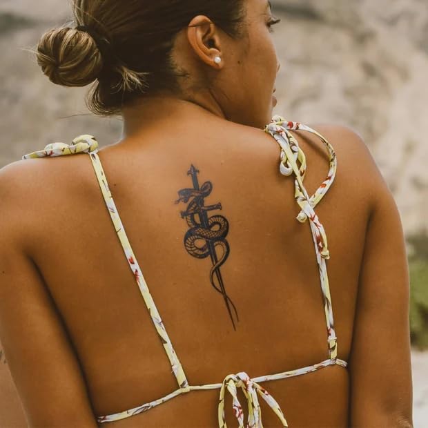 Image of Tattoos Cunning Steel Semi-Permanent Tattoo for Men & Women | Long-Lasting Temporary Design with Primer Wipe Included for Realistic Application | Waterproof Minimalist Body Art