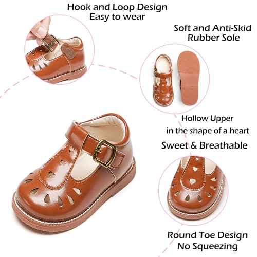 Image of PHIRAMIN Toddler Girl Mary Jane Dress Shoes-Little Girl School Uniform Shoes for Wedding Party