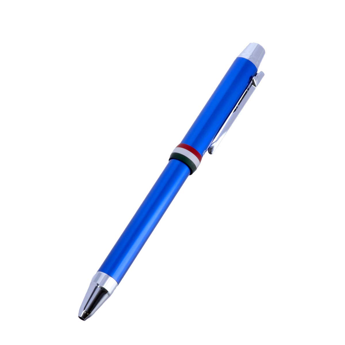 Orobiancoorobianco La Scrivelia Tripro Tri-Color Composite Ballpoint Pen, 8. Blue Ct, Total Length: 5.6 inches (142 mm), Shaft Diameter: 0.4 inches (11 mm)