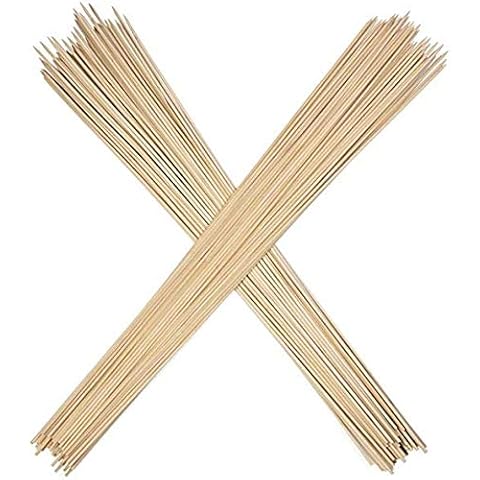 Eco Craft Stix Smores Sticks 36". Pack of 100 Count Marshmallow Roasting Sticks. Disposable Marshmellow Sticks Camping Heavy Duty Smores Skewers for Outdoor Fire Pits. (ECS36InchSmoresstix-100CT) Cover