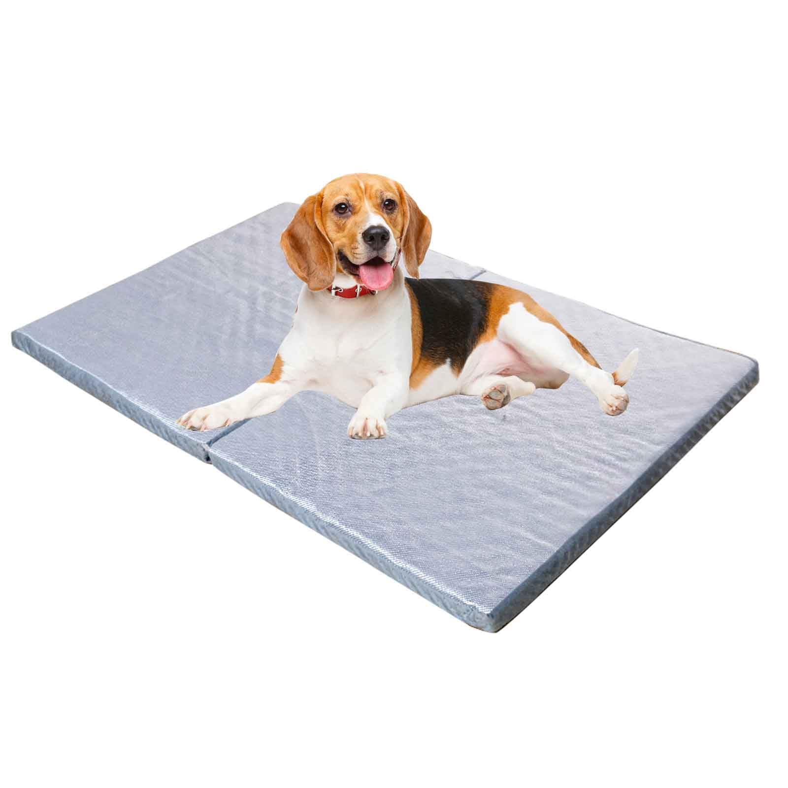 Alfombrilla Refrescante para Perro, Cama Refrescante para Perros, Seda De Hielo Manta Enfriamiento para Mascotas, Camas Perro Ortopédica,Azul,L