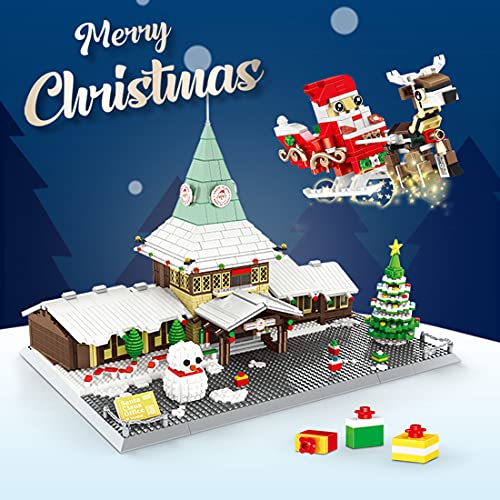 EAYOK Weihnachten Modell Bauset, 2180 Teilel Santa Claus Haus Modell Bauset, Weihnachten Baukasten Klemmbausteine… – Bild 3