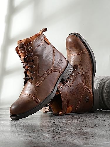 Image of MONDAIN New Trend Damaged Desgine Leather Boot for Men