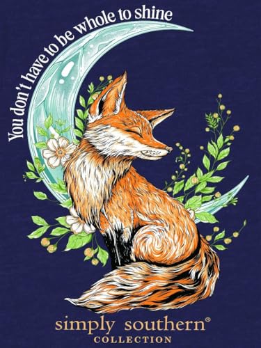 Simply Southern You Don't Have to Be Whole to Shine Relaxed Fit Short Sleeve Women's T-Shirt, Heather Navy2