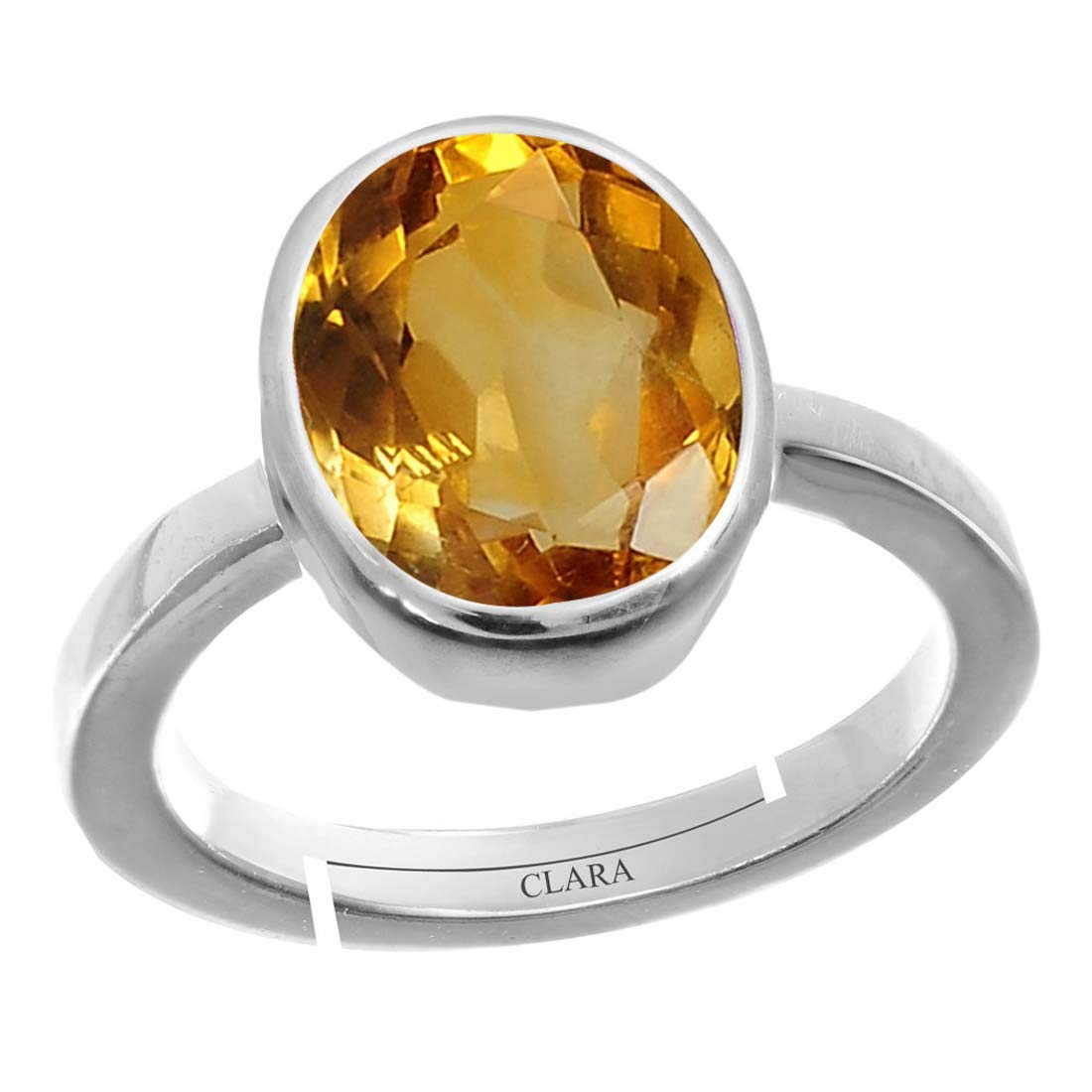 Clara Citrine Sunehla 8.3cts or 9.25ratti Silver Adjustable Ring for Men (B09WTRWXJQ) Amazon Price History, Amazon Price Tracker