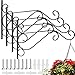 Produktbild EMAGEREN 4 Stück Blumenampelhalter Pflanzen Haken Blumenampelhaken Wandhalter Blume Ständer Haken Blumenampelhalter für Laterne, Hanging Basket, Befestigung für Hängekörbe (Schwarz)