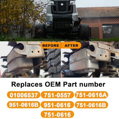 Exhaust Muffler Twin 951-0616B 751-0616B Fit for Cub Cadet LT1018, LT1022, LT1024,RZT54, RZT 54 KW RZT50 VT - Thumbnail 3
