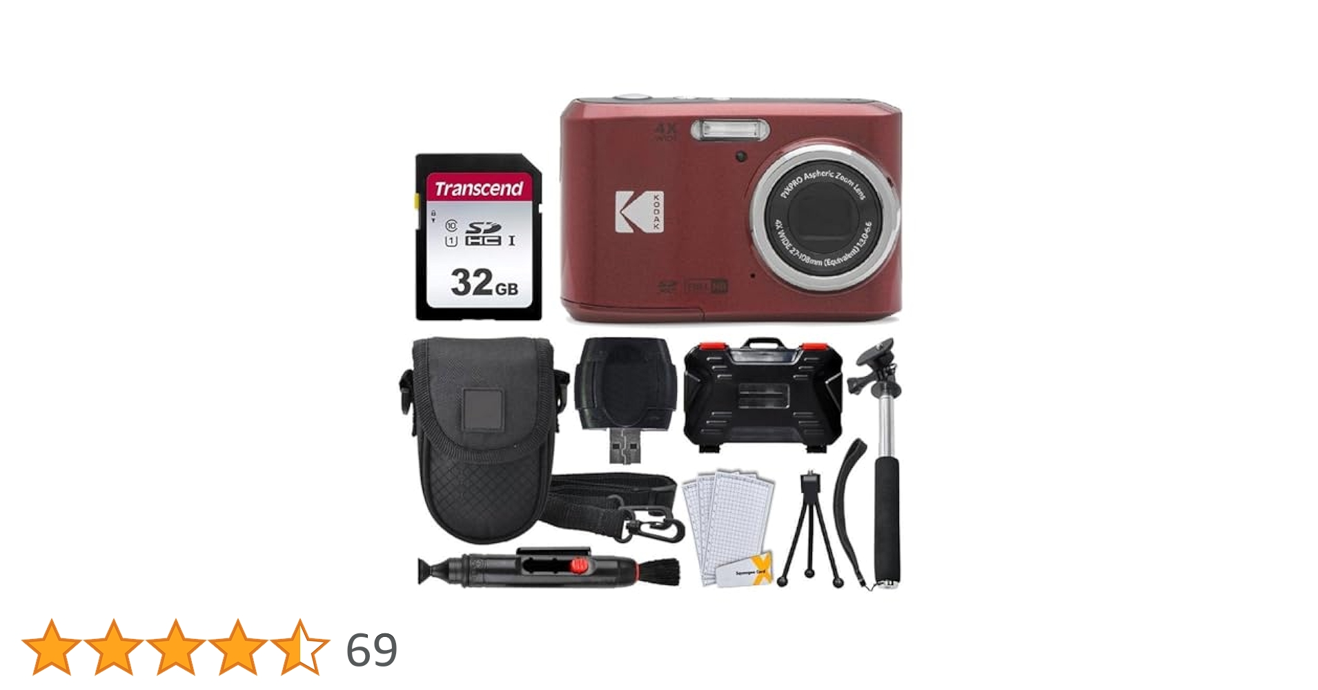 ⭐︎新品⭐︎Kodak PIXPRO FZ45 デジタルカメラ（SDカード付） Amazon.com : Kodak PIXPRO FZ45 Digital Camera (Black), Point