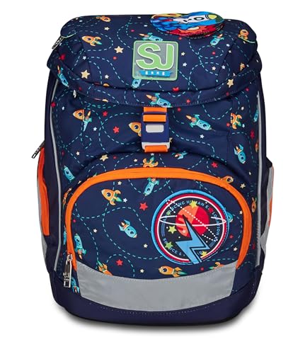 Sac à dos d'école bleu Spaceship Trip pour les aventures de la rentrée