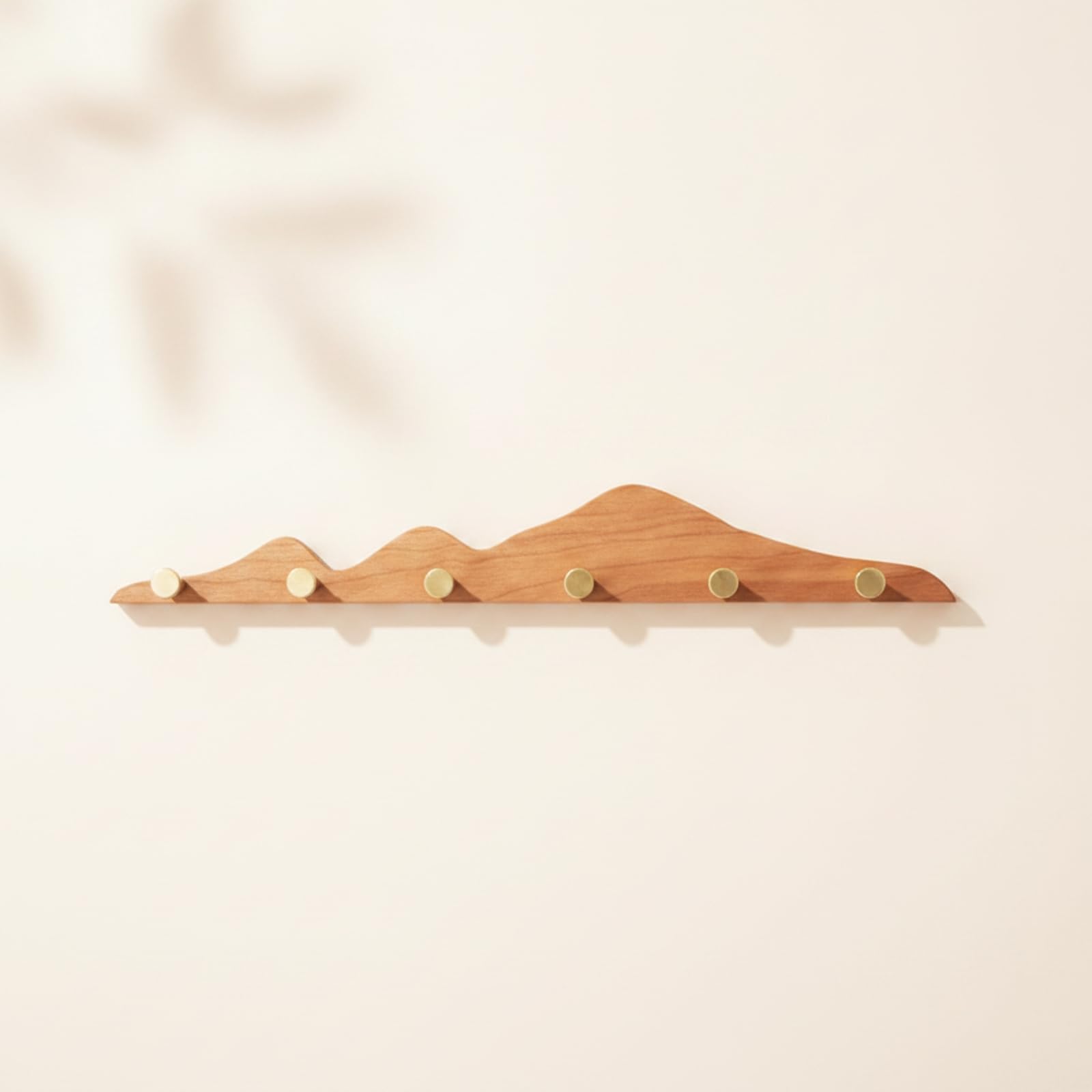 Appendiabiti in Legno con Ganci in Ottone Resistente Appendiabiti da Parete con 6 Ganci Attaccapanni per Corridoio, Style to 1