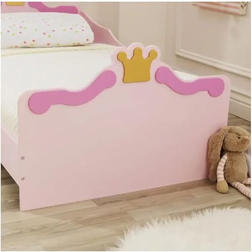 Cama de princesa, 52.4 x 29 x 23.6 pulgadas, trae belleza real, hecha de MDF, madera maciza, construcción de madera resistente, se adapta a la disponible en Yaxa Colombia