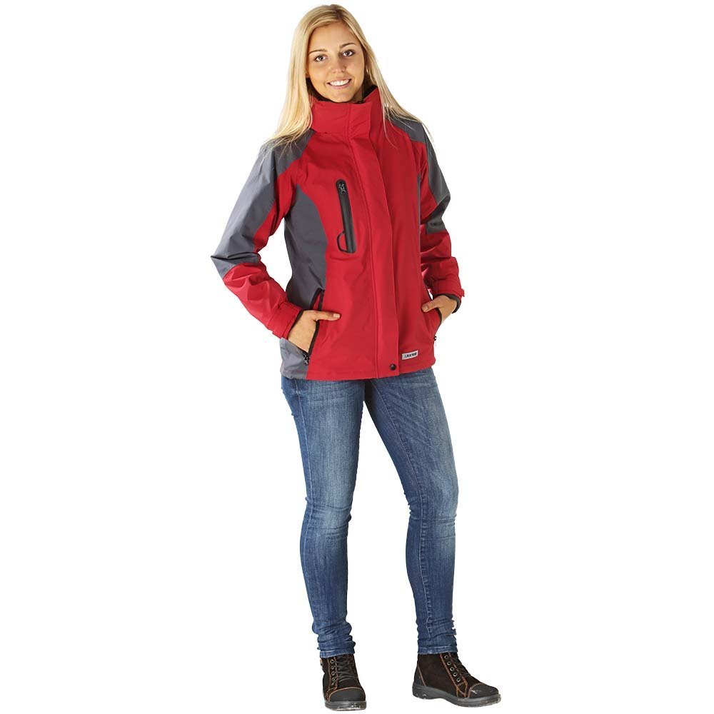Planam Winter Shape 3637048 - Chaqueta para mujer (talla M), color rojo y gris