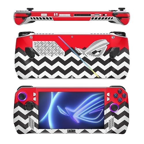 Image of MightySkins Skin Compatible with Asus ROG Ally - Red Chevron | Protective, Durable, and Unique Vinyl Decal wrap Cover | Easy to Apply, Remove, and Change Styles