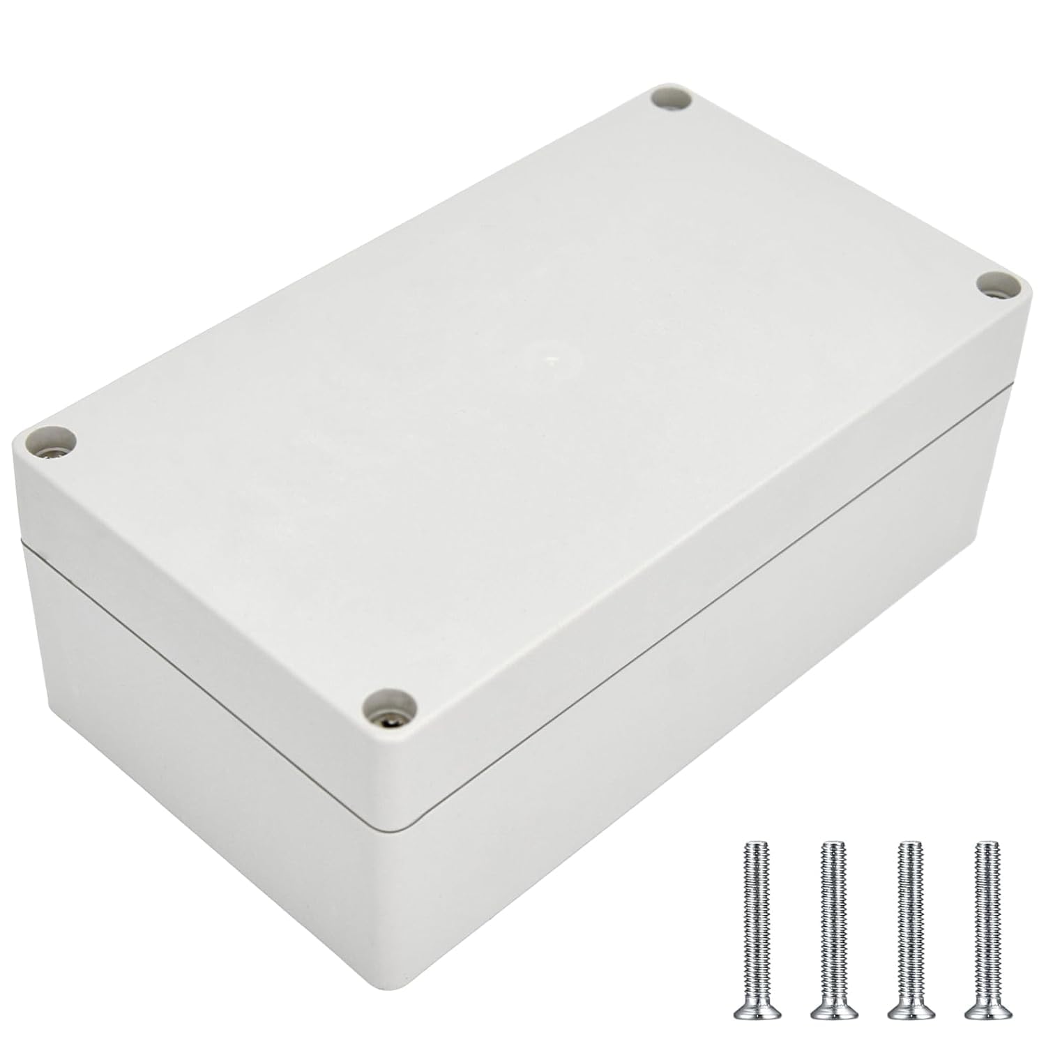 NineLeaf IP66 Waterproof Junction Box Outdoor, 7 1/8" x 4 1/2" x 4" White Electrical Enclosure, Weatherproof Project Box for Garden, CCTV, Garage, Workshops, DIY Wiring,1PK