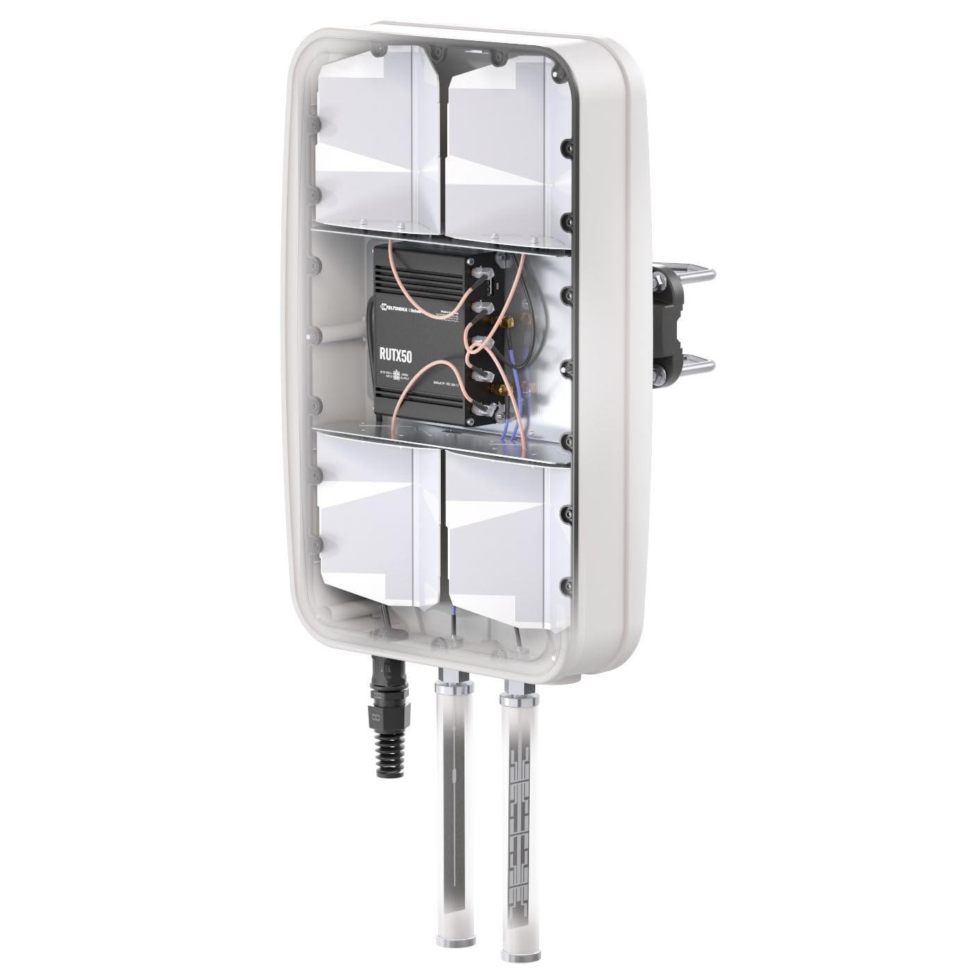 AX50MO antenna di rete Antenna omnidirezionale PoE/LAN 4 dBi (QuWireless QuMax Omni LTE 5G WiFi GPS Antenna for Teltonika RUTX50 - AX50MO)