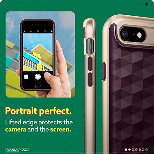 Caseology Parallax For Iphone Se Case 2022 For Iphone Se Case (2020) For Iphone 8 Case (2017) For Iphone 7 Case (2016) - Burgundy #TOP5