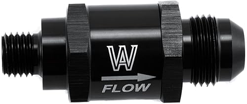 Compatible con la válvula de retención unidireccional del negro 8AN de la bomba de combustible del estilo de Bosch M12x1.5MM a -8AN