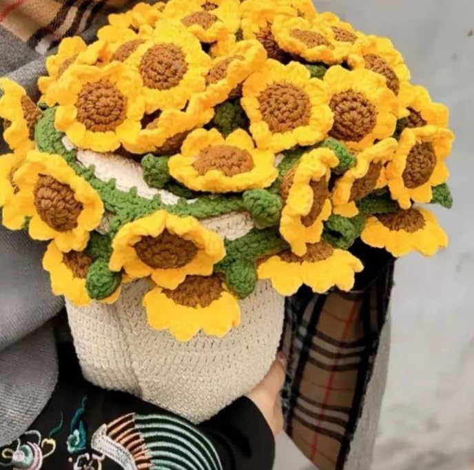 Amazon.co.jp: ひまわりブーケブランケット かぎ針編みキット初心者