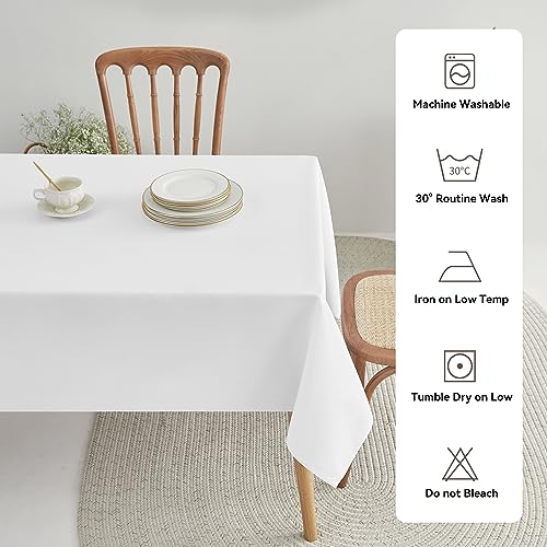 Nappe rectangulaire pour fêtes Romanstile ensemble de 2 nappes blanches pour réception