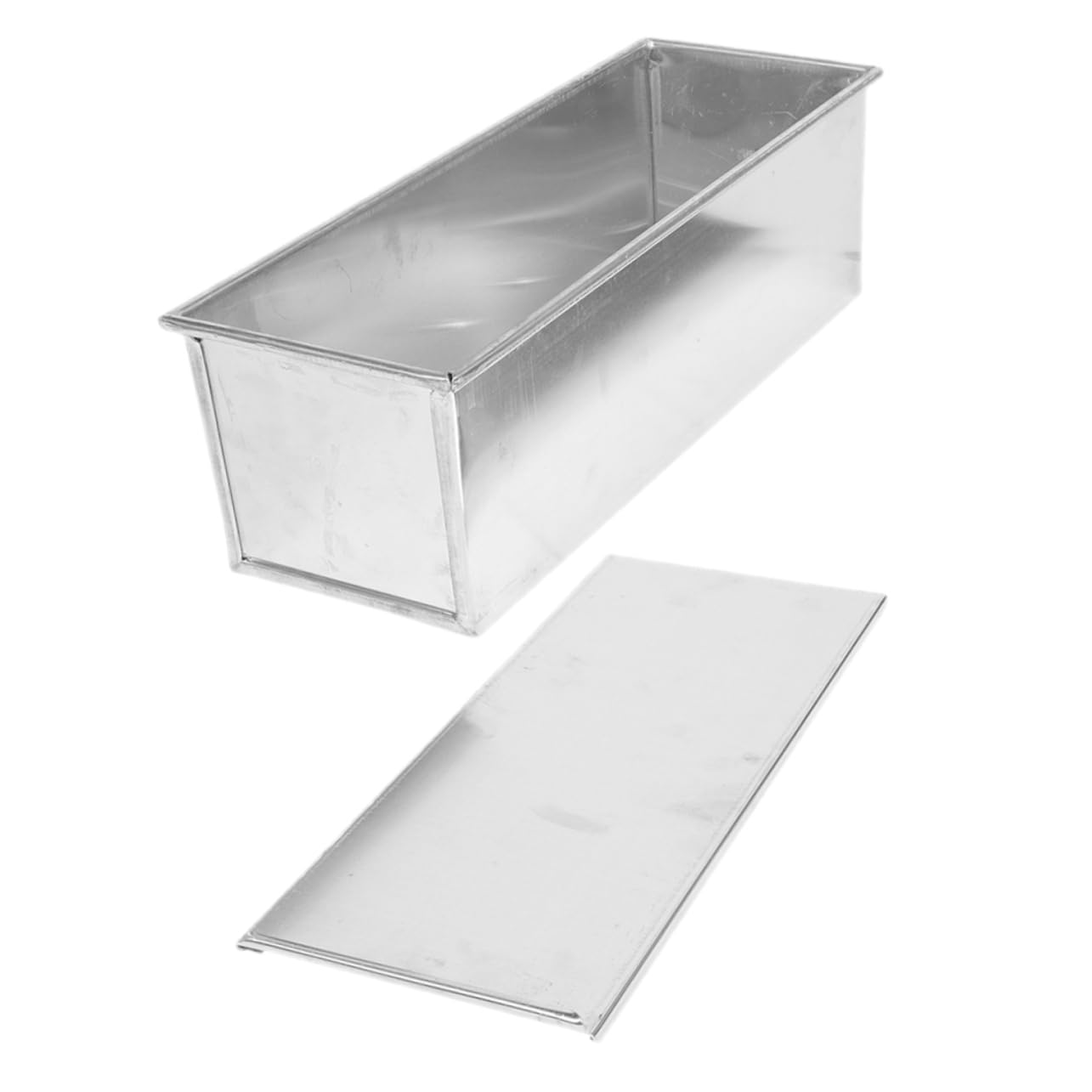 TOPBATHY 3 Piezas caja de tostadas moldes pequeños para hornear molde para tostadas con tapa lata de sartenes molde para con tapa bandeja para hornear de aluminio