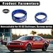 Dickno 3PCS Air Conditioner Switch Button Knob Cover, Aluminum Alloy A/C Decal Trim Rings Compatible with Dodge Challenger Durango 2015-2022, Auto Interior Decor Accessories (Blue)